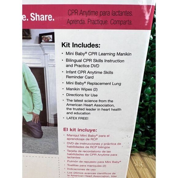 Infant CPR Anytime Kit AHA Heart Association DVD Training + Baby Manikin - Picture 12 of 12